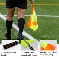 Soccer Referee Kit-2 Pcs Soccer Referee Flag, Red Yellow Cards with Notebook …