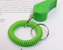 Sport Whistle with Bracelet 6Pcs Loud Clear Plastic Whistles with Stretchable Co