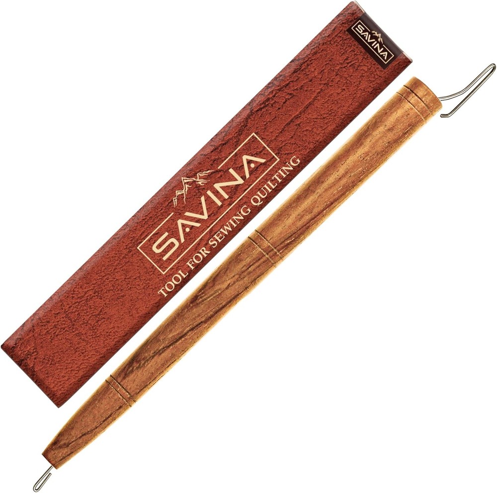 SAVINA Loom Pen Tool, Yarn Helper, Guide for Knitting, Wood