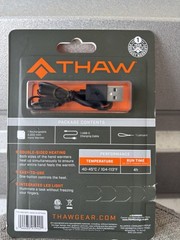THAW 2K Rechargeable Hand Warmer, Double-Sided Heating, LED Light, 4H, 104-113°F