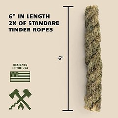 Buschcraft Survival Jumbo Jute Rope – Waterproof Tinder Rope 10 Ten Pack Jumbo