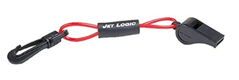 Whistle with Lanyard, Red and Black