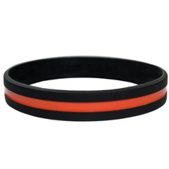 Lot of Thin ORANGE Line Silicone Wristband Bracelets – Search & Rescue Personnel