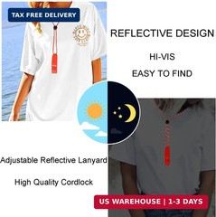 CooBigo 4Pcs Emergency Whistles, Loud Shrill Safety Whistle with Reflective Lany