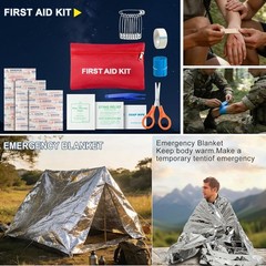 66-in-1 Survival Kit Outdoor Emergency Gear with First Aid