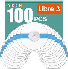 100 Pack Freestyle Sensor Covers for Libre 3 Waterproof Adhesive Patches