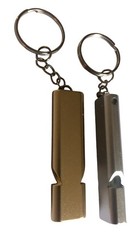 2x Double Tube Metal Survival Whistle Emergency Distress Safety Equipment