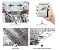 10 Pack Emergency Solar Blanket Survival Safety Insulating Mylar Thermal Warm