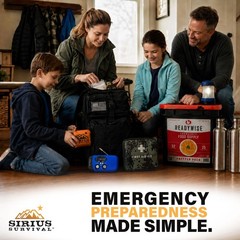 Family Comfort 72 Emergency Survival Kit/Backpack – 72 Hours for 2-6 People