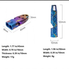 Titanium Emergency Whistle EDC Safety Survival Whistle Outdoor Pet Training Gift