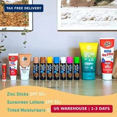 Sun Zapper Zinc Oxide Mineral Sunscreen Stick – SPF 50+ Water Resistant – 4-Pack