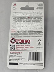 Fox 40 Classic CMG Pealess Whistle Black 115 dB Referee Coach Official