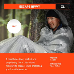 SOL Escape Bivvy with Hood – Emergency Preparedness Blanket – Reflects up to 70%