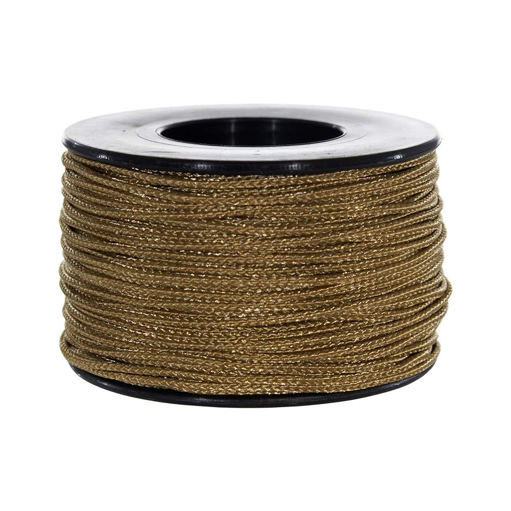 Micro Sport Cord 1.18mm x 125 Ft Small Spool Lightweight Braided Cord Tan