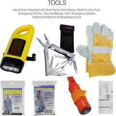 72 Hour Deluxe Emergency Kit 1-Person 3-Day Backpack First Aid Kit Survival
