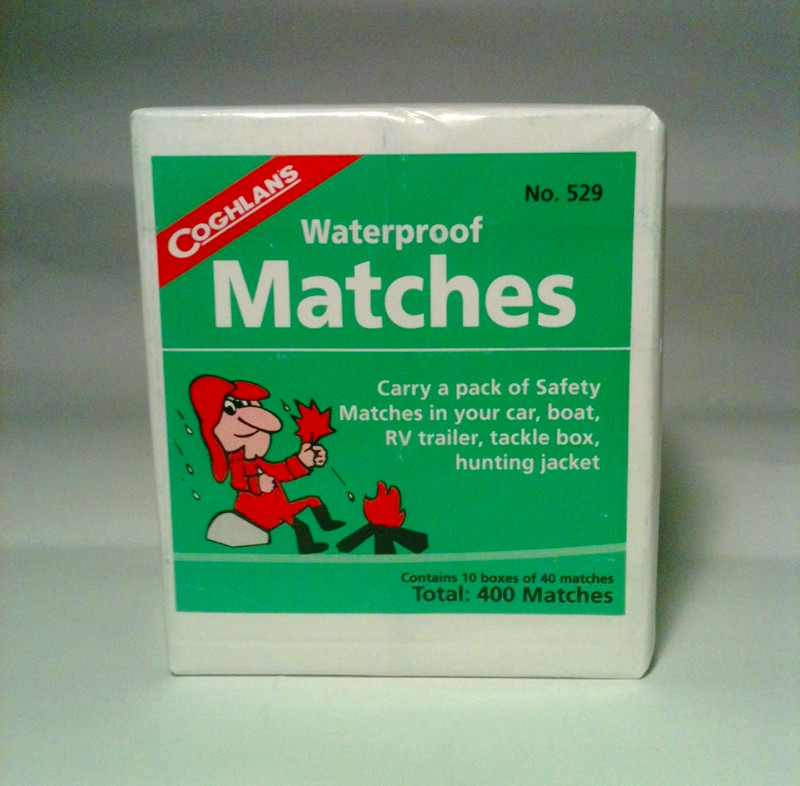 Waterproof Matches – 10 Box of 40 – 400 Matches + Magnesium Striker + Storm +