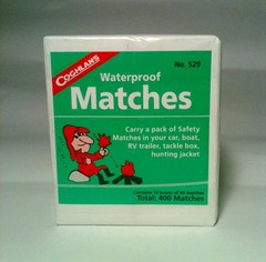 Waterproof Matches – 10 Box of 40 – 400 Matches + Magnesium Striker + Storm +