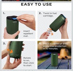 Thermacell Fuel-ZoneGuard Base Patio Shield Mosquito Repeller, 3 Pack NIP