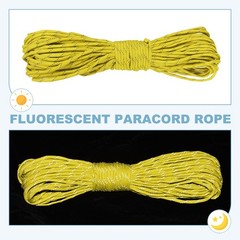 Reflective Fluorescent Paracord Rope 4mm 98 ft for Camping (Yellow)