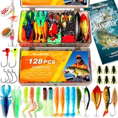 PLUSINNO Fishing Lures, 6.9 x 4.7 x 1.2 inches, 128Pcs Lures Kit