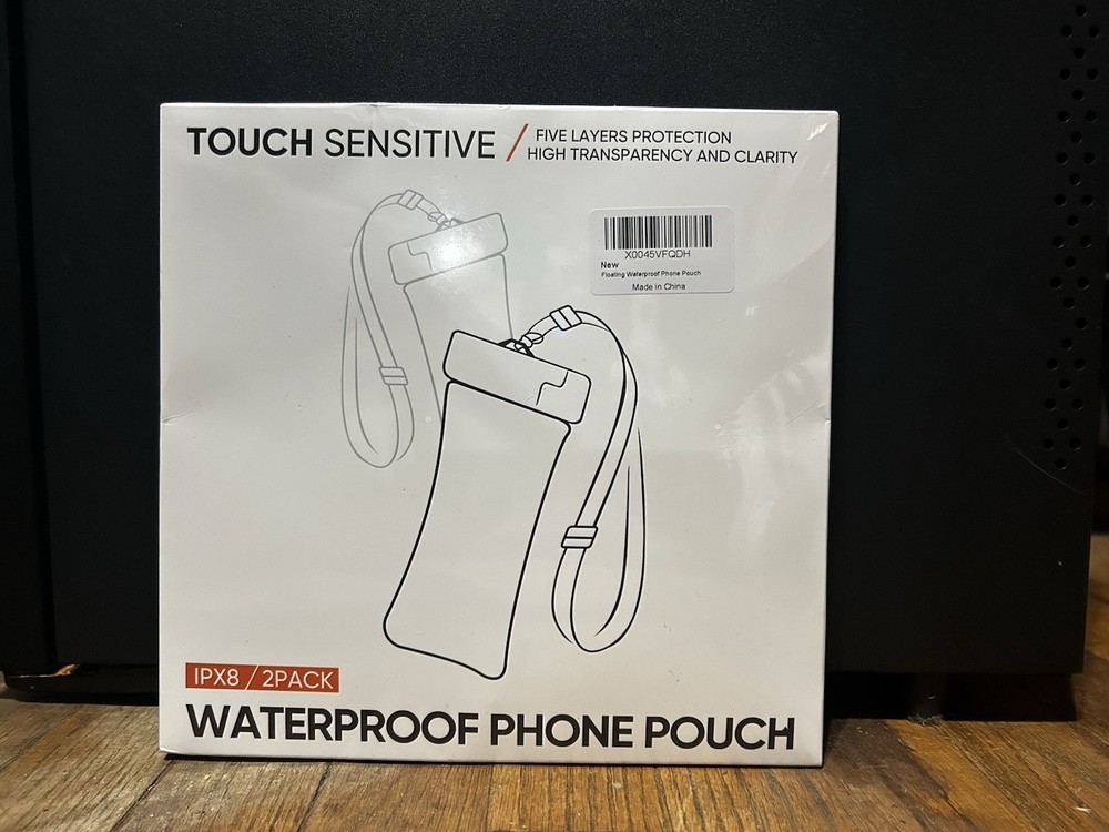 Water Proof Phone Pouch Touch Sensitive 2 Pack Camping Fishing Water sports