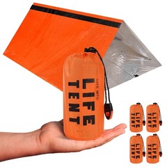 4 Pack Emergency Survival Tent Life Shelter 2 Person Mylar Tube Tents Tarp with