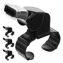 4Pcs Reusable ABS Sports Whistles with Finger Ring for Coaches and Referees