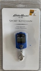 Eddie Bauer Sport Keychain with Clock, Stopwatch, Compass & Thermometer