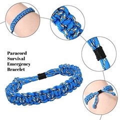 12 Pcs Paracord Bracelets for Men Boys Kids Survival Bracelet Teen Adjustable