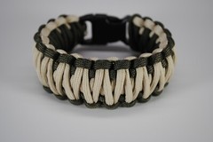 550 Paracord Survival Bracelet King Cobra OD Green/Desert Sand «Made in the USA»