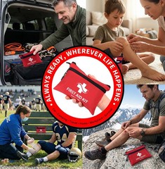 Mini First Aid Kit 100 Piece Waterproof Emergency Car Boat Camping Travel
