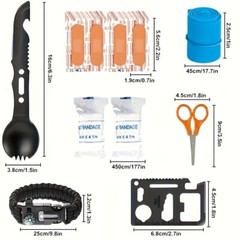 250 Piece Emergency Kit for Outdoor and Earthquake