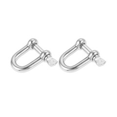 10Pcs M12 D Shape Shackle for Mounting Ropes Cables Straps Chains Trailers DIY