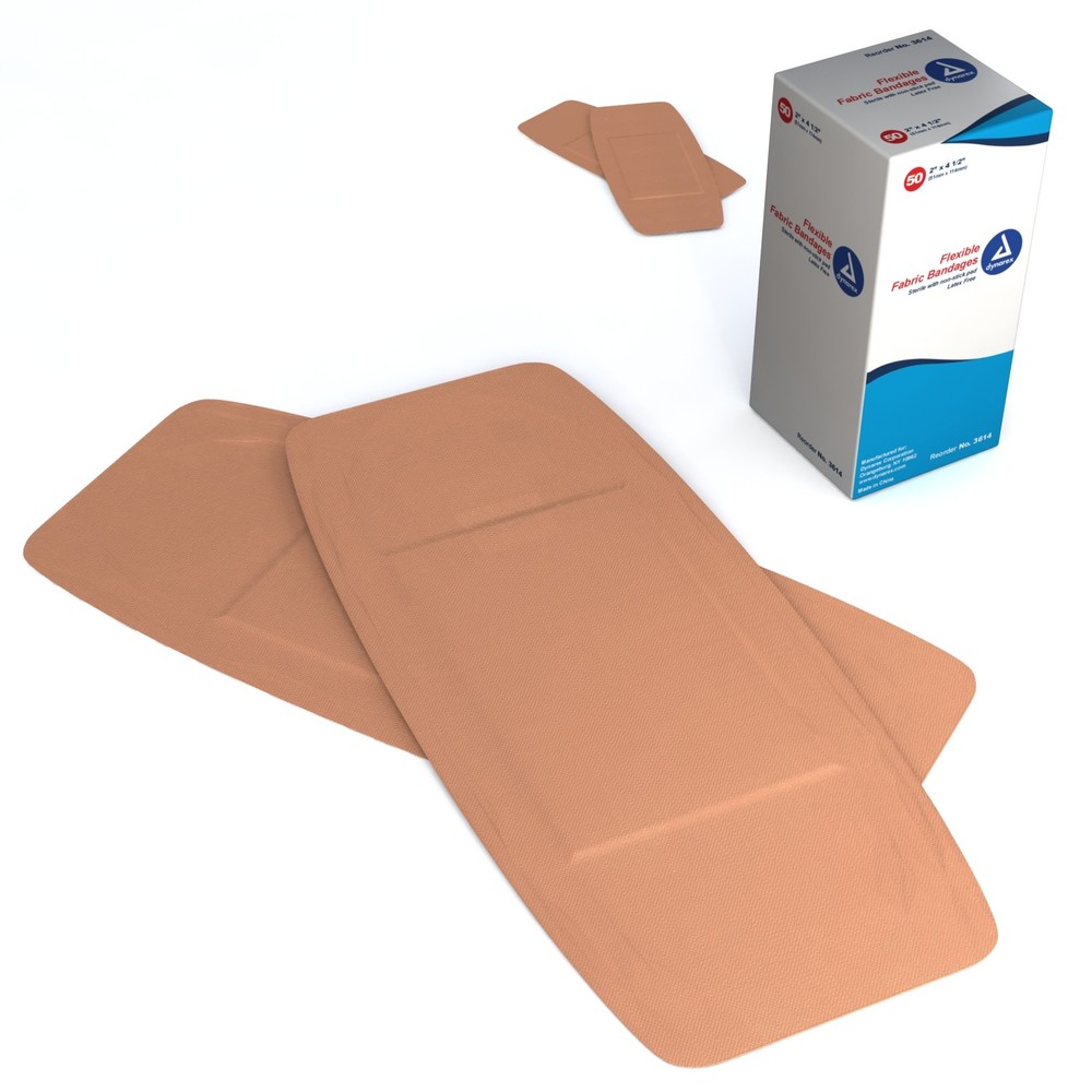 100 Large Patch Bandages 2″ x 4.5″ First Aid Emergency Survival Kits Camping EMT
