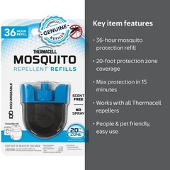 Thermacell Mosquito Repellent Refills 20 Feet 36 Hours