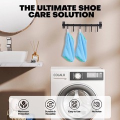 Shoe Washing Machine Bag: Laundry Bag for 15″L x 7″W x 7″H, Blue 2pcs