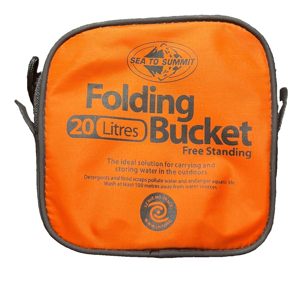 sea to summit 20L Folding Bucket/ Free Standing/ Orange/ New