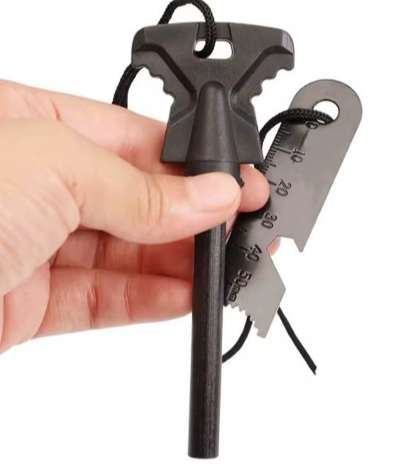 2pc Fire Starter Flint Steel Striker Survival Kit Ferro Rod Camping Outdoor Tool