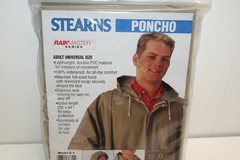 New Stearns 100% Waterproof Rainmaster Series Universal Adult Tan Poncho S-1