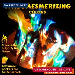 HGD (30 Pack) Magic Campfire Fire Color Changing Packets for Fire Pit, Indoor/Ou