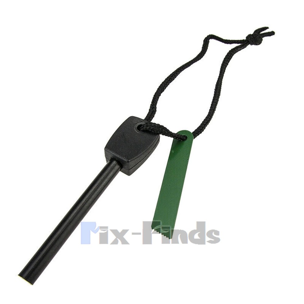 10x Fire Starter Flint Steel Striker Survival Kit Ferro Rod Outdoor Camping Tool