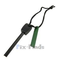 5PCS Ferrocerium Rod Flint Fire Starter With Green Scraper Camping Survival Tool