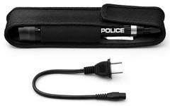 POLICE Stun Gun 1159 Heavy Duty Metal Rechargeable LED Flashlight Black