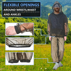 Mosquito Suit for Outdoor Protection from Flies,Gnats,No-See-Ums,Midges-M | Mosq