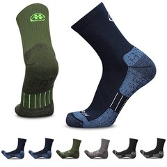 Heatuff Men’s 6 One Size, Black 2, Navy Blue Grey 1 and Green 1 (6 Pairs)