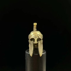 Retro Brass mighty helmet beads keychain DIY accessories paracord beads