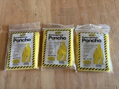 MAYDAY Emergency Poncho Adult Reuseable Hooded for Camping Hiking Outdoors 3pk
