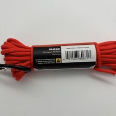 Gear Aid 550 Paracord 30 FT Orange Nylon Utility Rope w/ Carabiner Camping