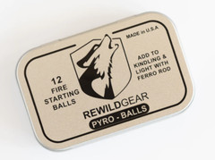 Rewild Gear Pyro Walls 12 Fire Starting Cotton Balls Any Weather Easy Campfires