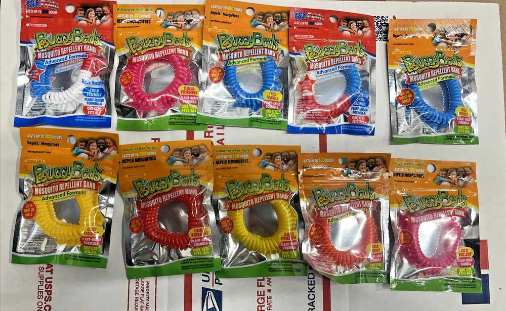 Buggy Beds Mosquito/Insect Repellent Band Wristbands Advanced Formula, 10 PACK!!
